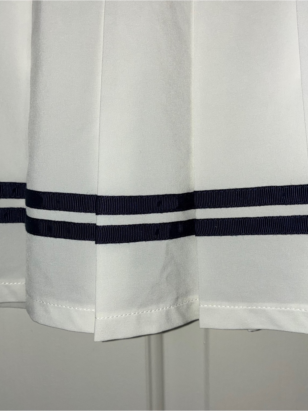 RLX Ralph Lauren Pleated A-Line Performance Skort Ceramic White/Navy Sz M - Picture 9 of 11